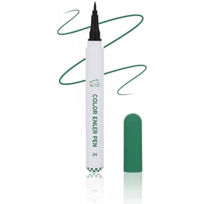 greenLiquid Eyeliner Pen and eyebrow - Waterproof Smudgeproof 12H Long Lasting Eyeliner Pen with Felt Tip For Women Eye Makeup, Smooth, Quick Drying, High Pigmented-N4 - Image 1
